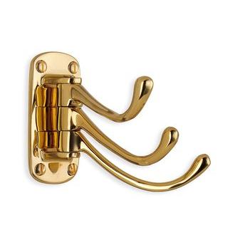 Smedbo B248 3 1/4 in. Triple Coat Multi Hook in Polished Brass from the Classic Collection